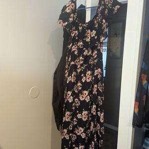 J for Justify Floral Maxi Dress in Black and Pink